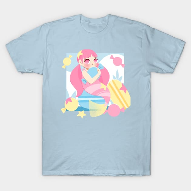 Candy Mermaid T-Shirt by Lobomaravilha